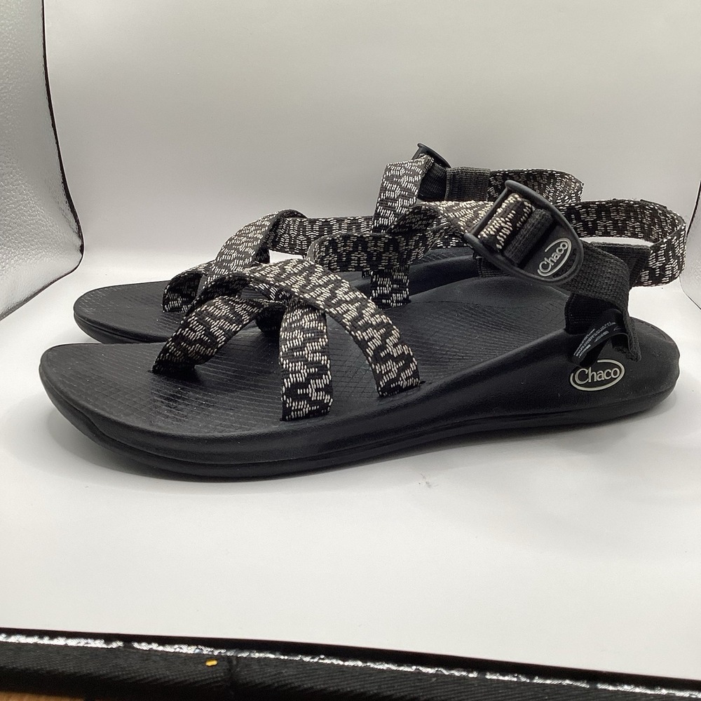 Chaco Z Boulder‎ 2 Strappy Sandals Black White Women's 10